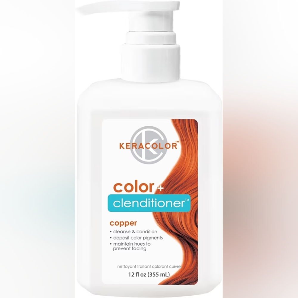 Keracolor Color + Clenditioner 3-in-1 Color-Depositing Conditioner Copper New